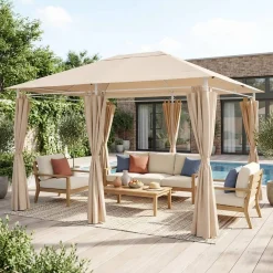 Toldo de techo para pérgola 3x4m