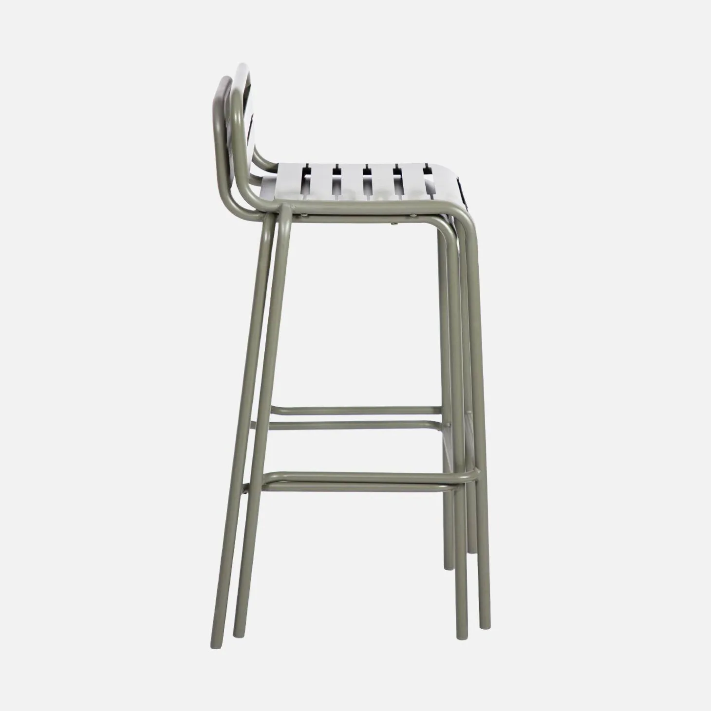 Trona de jardín de acero, set de 2