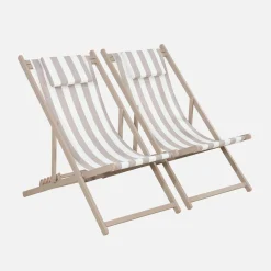 Tumbona de aluminio multi posiciones, set de 2