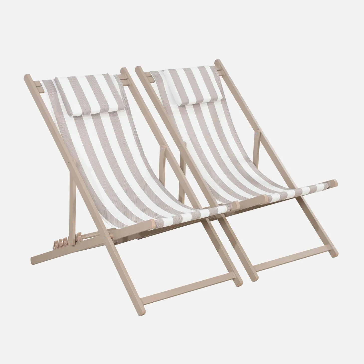 Tumbona de aluminio multi posiciones, set de 2