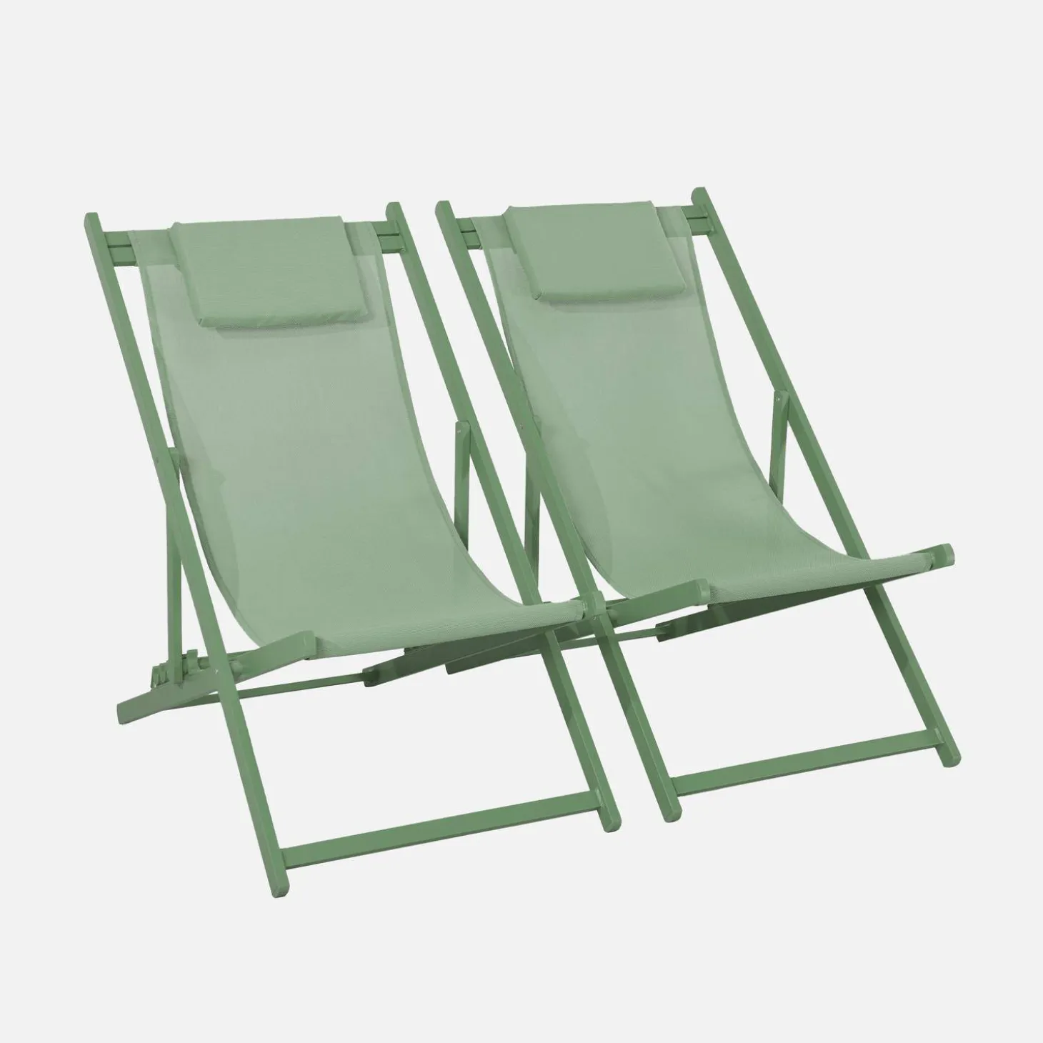 Tumbona de aluminio multi posiciones, set de 2