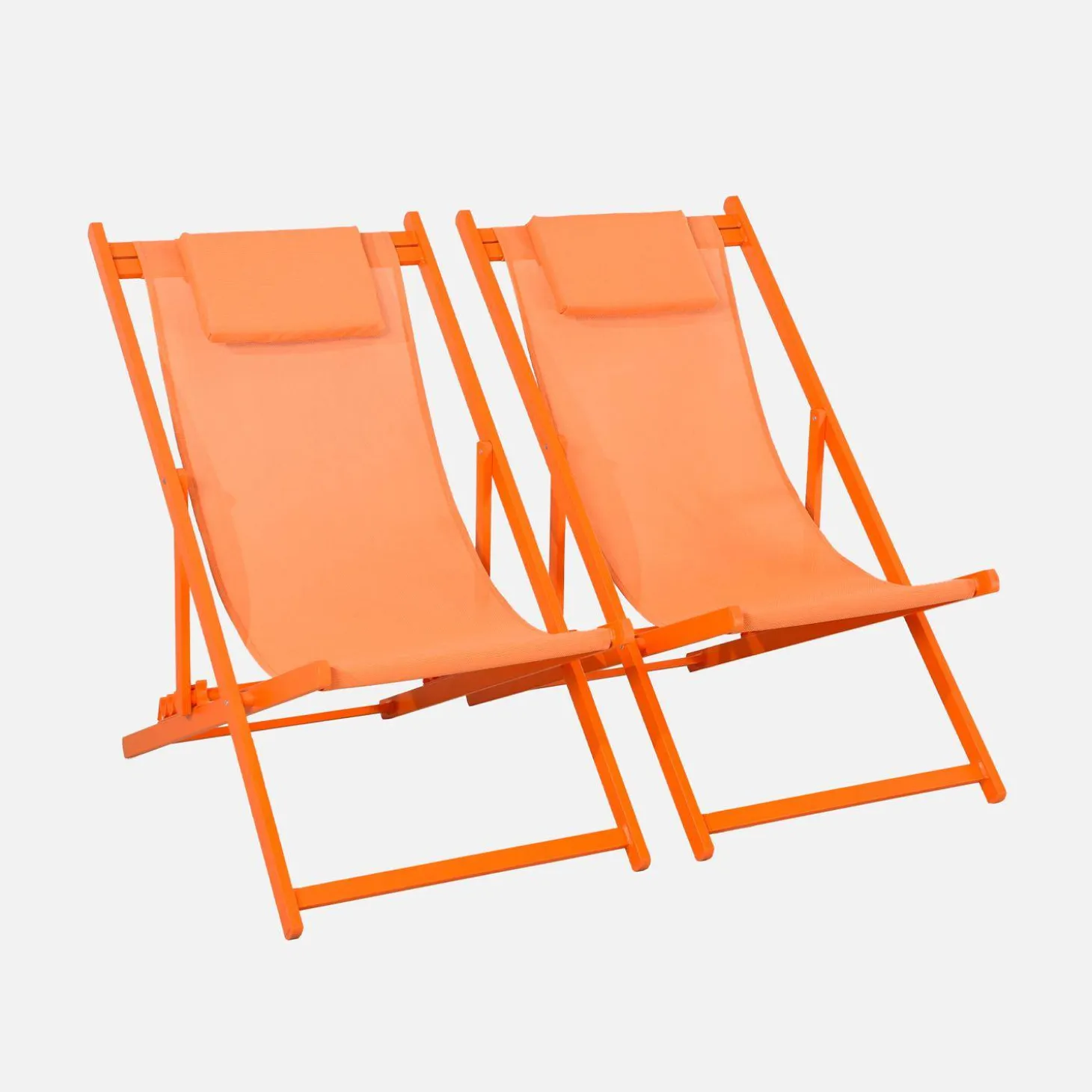 Tumbona de aluminio multi posiciones, set de 2