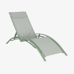 Tumbona de aluminio textileno, set de 2