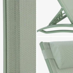 Tumbona de aluminio textileno, set de 2