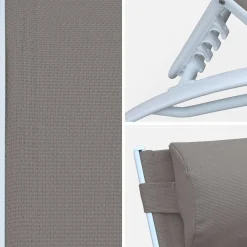 Tumbona de aluminio textileno, set de 2