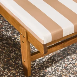 Tumbona de madera con ruedas, set de 2