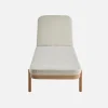 Tumbona de madera de acacia y reclinables, set de 2
