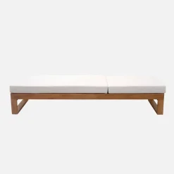 Tumbona de madera de eucalipto multiposición, set de 2