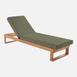 Tumbona de madera de eucalipto multiposición, set de 2