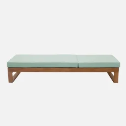 Tumbona de madera de eucalipto multiposición, set de 2