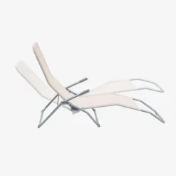 Tumbona plegable de textileno con 2 posiciones, set de 2